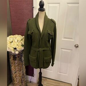 Diesel 100% wool belted cardigan, S